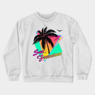 San Francicso Cool 80s Sunset Crewneck Sweatshirt